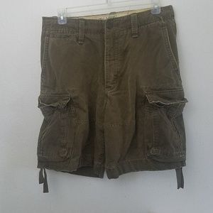 Abercrombie Fitch Brown Twill Cargo Shorts 31 x 10